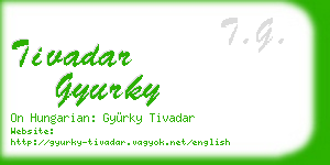 tivadar gyurky business card