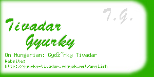 tivadar gyurky business card